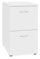 LKR - 2  dřevěná kartotéka A4, 2-zásuvková, centrální zámek, korpus bílá/čílka bílá